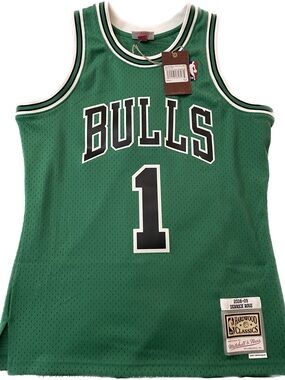 Mitchell & Ness Chicago Bulls #1 Green Basketball Jersey